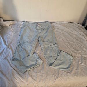 Light Blue PacSun Zip Knee Pants/Shorts combo